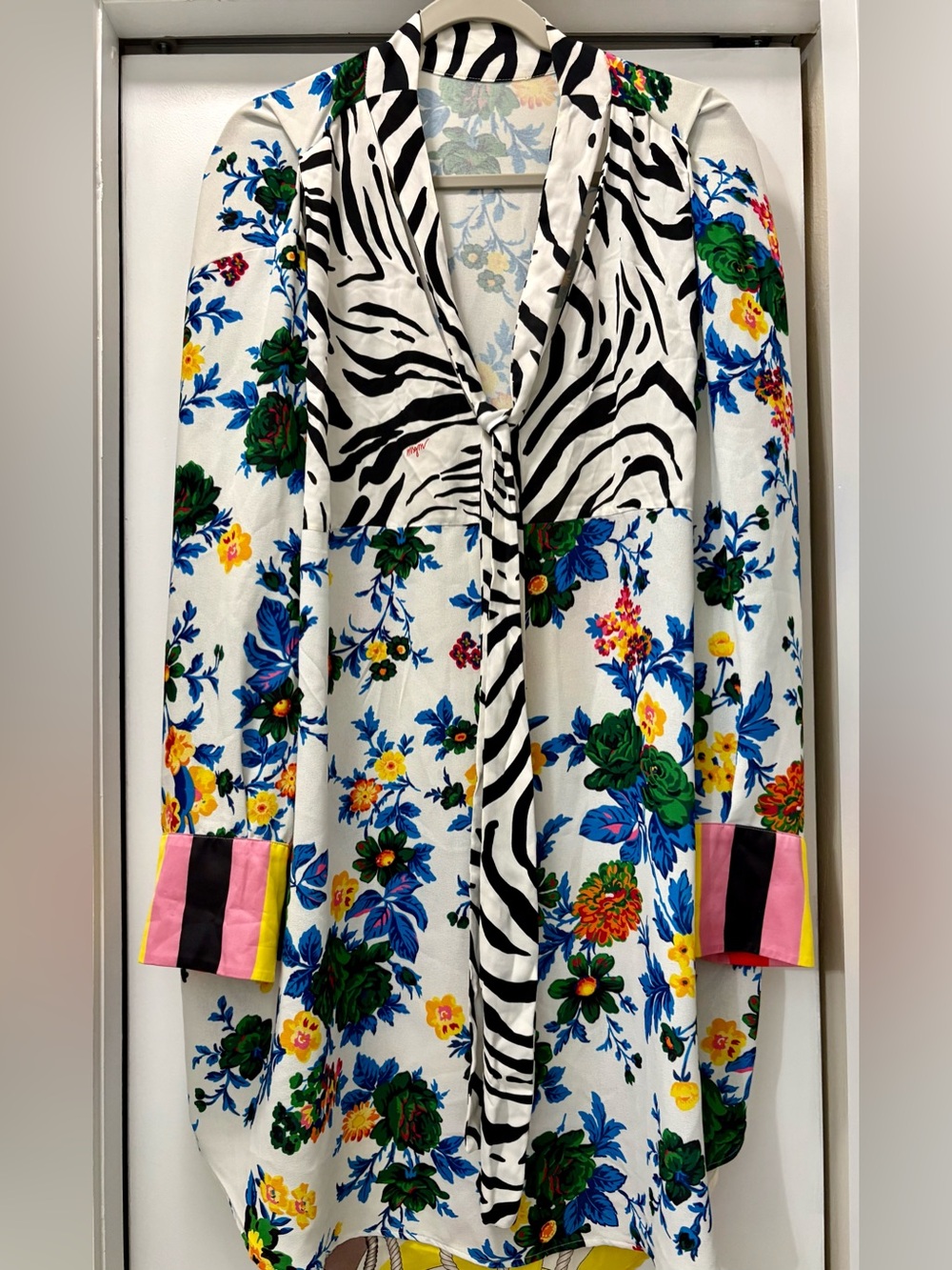MSGM DRESS MIXED PRINT MILANO ITALY SIZE 40